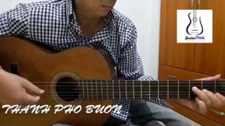 Thanh pho buon - guitar solo - Am